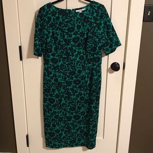 Boden NWOT Fluer Dress Navy and Green Floral